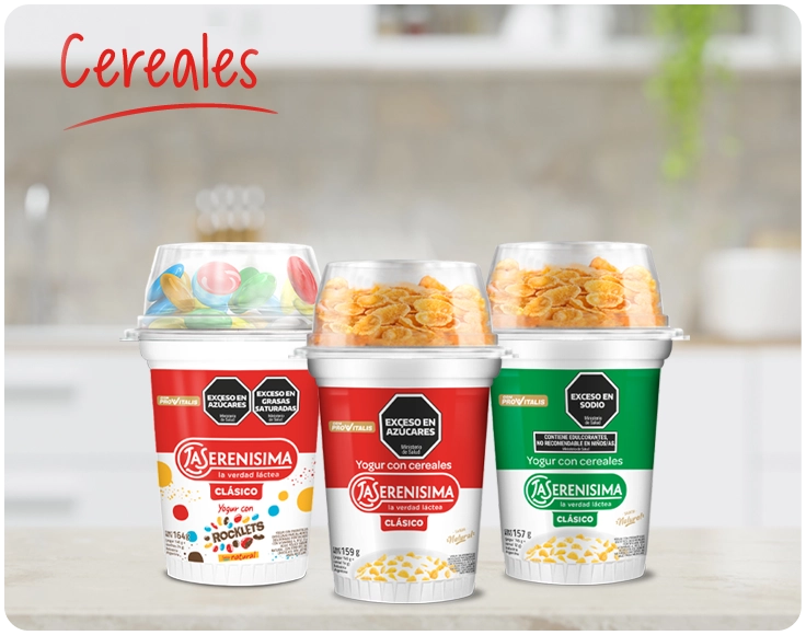 Card Yogures con cereales La Serenísima Clásico gradiente